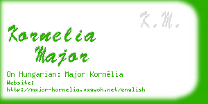 kornelia major business card