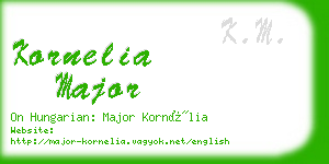 kornelia major business card